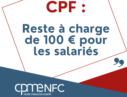 CPF : un reste à charge de 100€